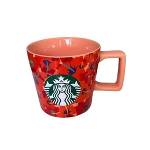 𝅺limited Starbucks Summer 2020 Hibiscus Flower Ceramic Cup Mug 14 fl oz Orange